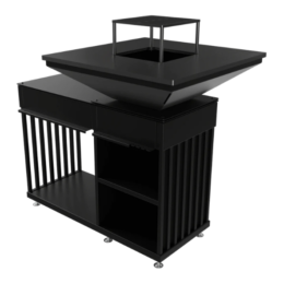 Quadrum vuurpit met BBQ Horizontaal